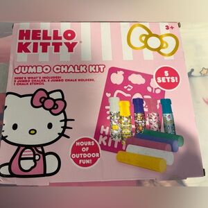 Hello Kitty Pink Jumbo Chalk Set with Stencils